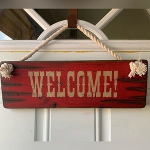 “Cal Ranch” A WELCOME Wood Sign                                              NWT